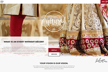 website design for event rentals